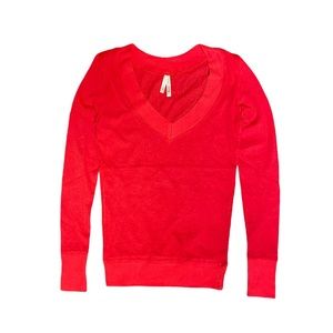 Colstory red V-neck sweater juniors Medium & Large